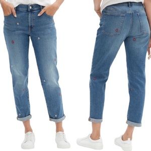 Gap Girlfriend Floral Cropped Women’s Size 32 Jeans